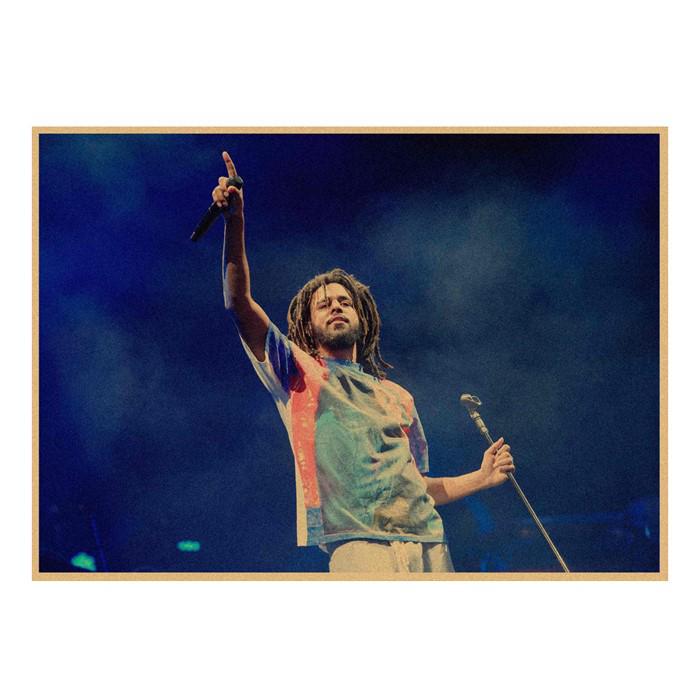 J. Cole & Lamar Rap Hip Hop Kraft Paper Wall Mural 491