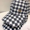 Adjustable Classic Checkered Print Baseball Cap - Lightweight, Sun Protective, Trendy Color Block Design for Womens Daily Use