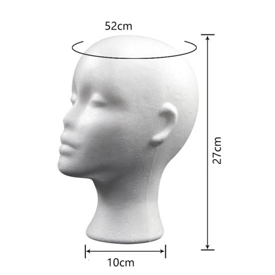 Foam Wig Head Tall Female Mannequin Hairpieces Display Holder Hats Sunglasses Headphone Headwear Stand