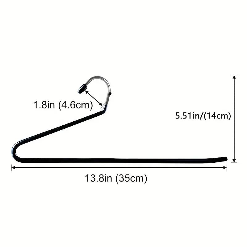 [Durable Pants Hanger] 10pcs Durable Metal Space-saving Goose Z-shaped Pants Hanger,Multi-functional Pant Storage Hou