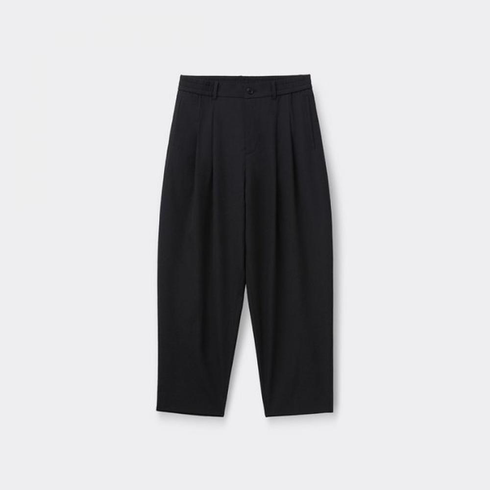 Customellow Black Baggy Pants Two Tuck C9pam26301bkx