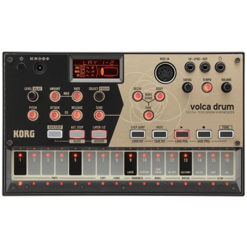 KORG Volca Drum Digital Percussion Synthesizer Rhythm Machine with Built-in Speaker and Headphone Compatible, Compact Size for Use Anywhere