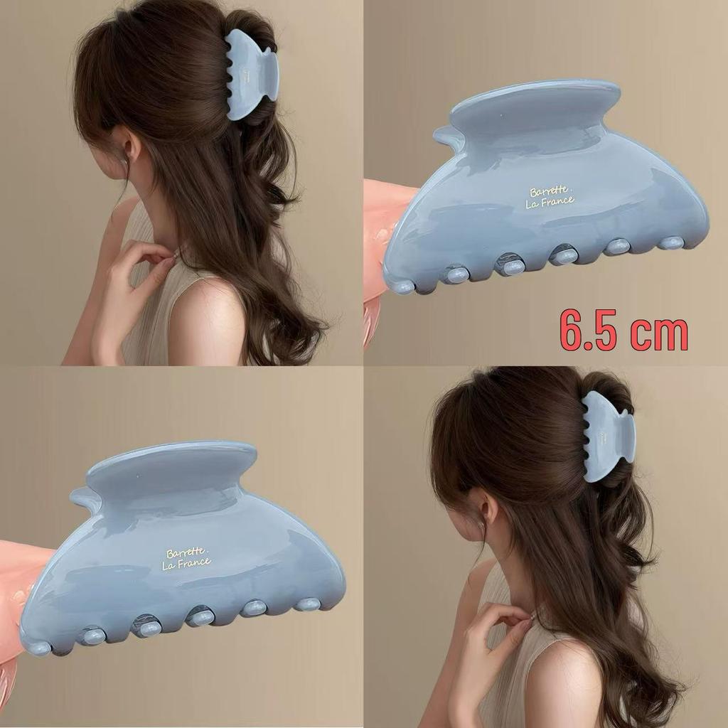 Koreanischer Eleganter Kürbisbogen Polka Dot Haarspange - Groß, Cremige Texturierte Hochsteckfrisur-Accessoire