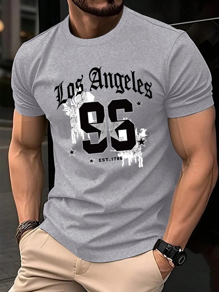 Famous American City Est 1786 Print T Shirts Men Cotton Summer TShirt Loose Casual Clothes Unisex AllMatch ONeck Short Sleeve