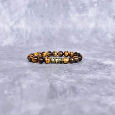 Yellow Tiger's Eye Beaded Bracelet Handmade Stretchable Bracelets for Men Healing Bracelets Unique Gifts for Him Tree of Life Bracelet