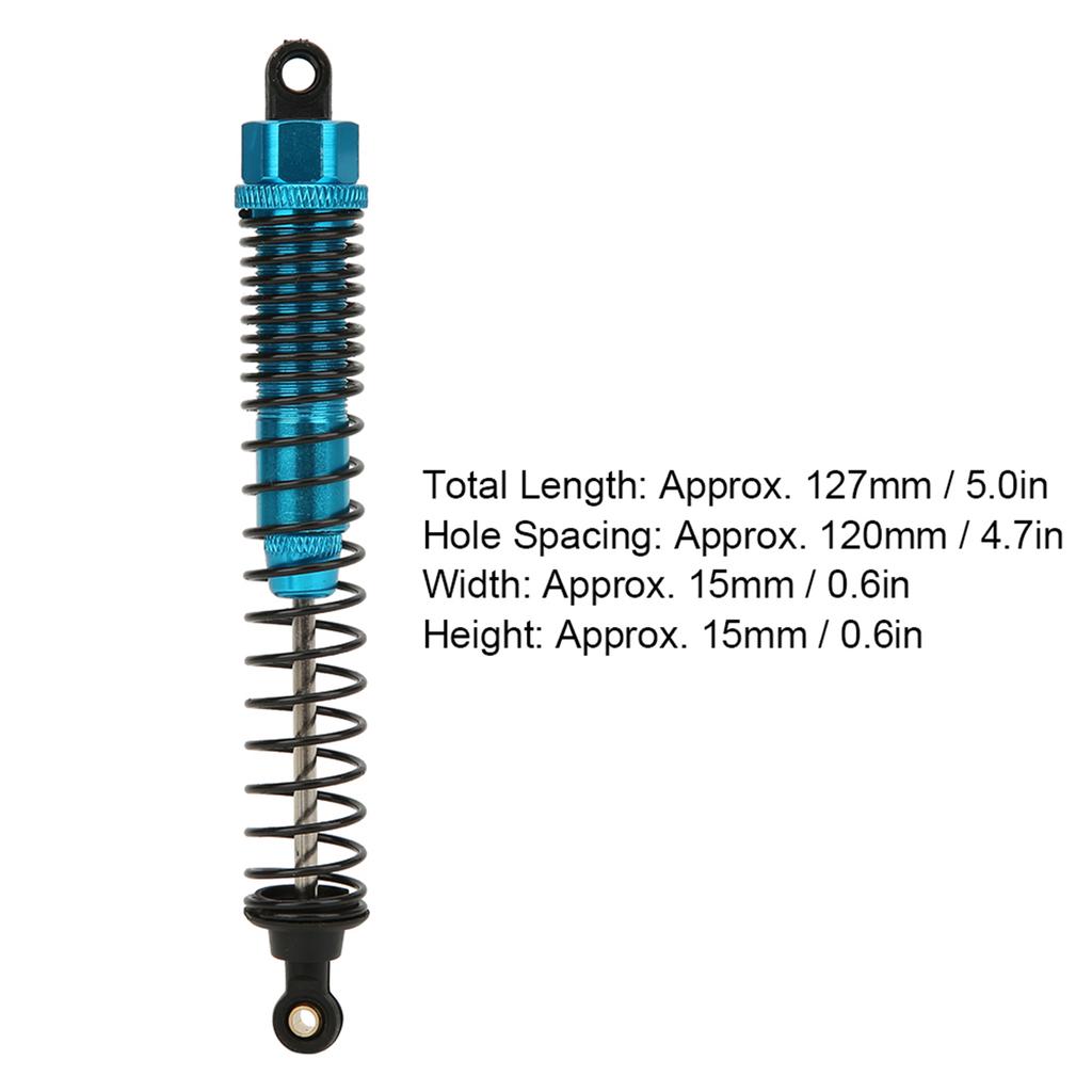 CNC Universal Shock Struts Damper 127mm Fit for TRX4 SXC10 D90 1 10 RC Car (Blue)