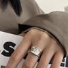 Ring Letters Carving Niche Design Fashion Jewelry Women Opening Ring Vintage Ring Korean Style Ring