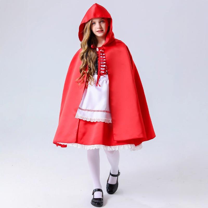 Parent-child code Halloween children's Little Red Riding Hood costume into party nightclub dance queen costume