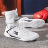 Men's Professional Wrestling Shoes, High Top Combat Boots, Mesh Breathable Men's Sanda Training Shoes Sizes 39-45