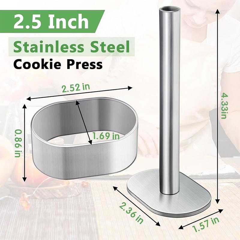 Ανοξείδωτο Πιεστήριο Pulburon Με Ωθητήρα Εργαλεία Διακόσμησης Τούρτας DIY Δαχτυλίδι Φόρμας Μους Τούρτας Δαχτυλίδια Μαγειρικής Εργαλεία Ψησίματος