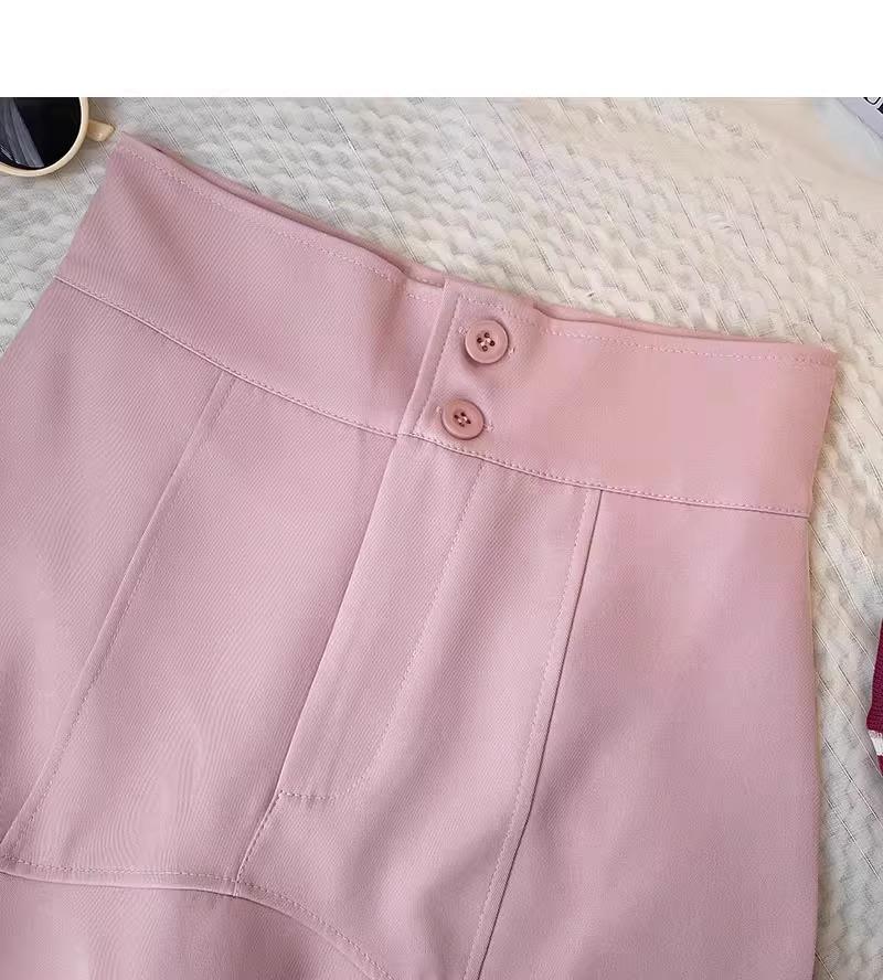 Women's High-Waist Ruffled Fishtail Skirt - Spring 2024 Korean A-Line