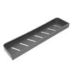 Shower Caddy Space Aluminum Rustproof Smoothing Simple Black Sturdy Bathroom Wall Shelf with 5 Hooks for Kitchen Laundry