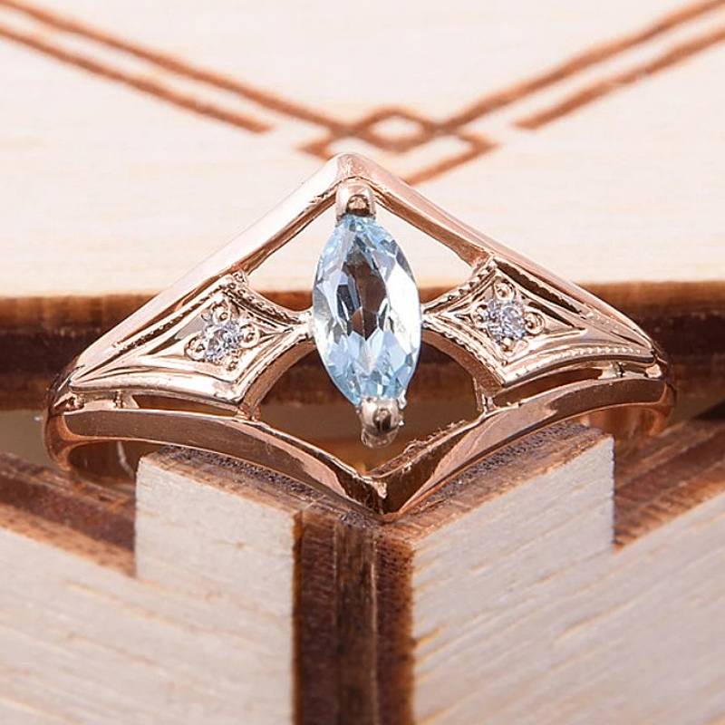 

Huitan Hollow Out Design Women Ring Rose Gold Color Elegant Party Lady Accessories Fashion Wedding Charming Zircon Inlaid CZ 10