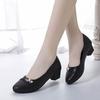 Shoes for Women Beige with Medium Heels Pointed Toe Office Woman Pumps Casual Lastest Popular Elegant Dress Korean Style Y2k