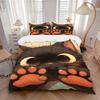 3pcs Anime Cat Comforter Set with One Quilt Cover and Two Pillowcases (No Core), Home Decor, Festival Gift, Polyester Fabric, Anime Cartoon Design