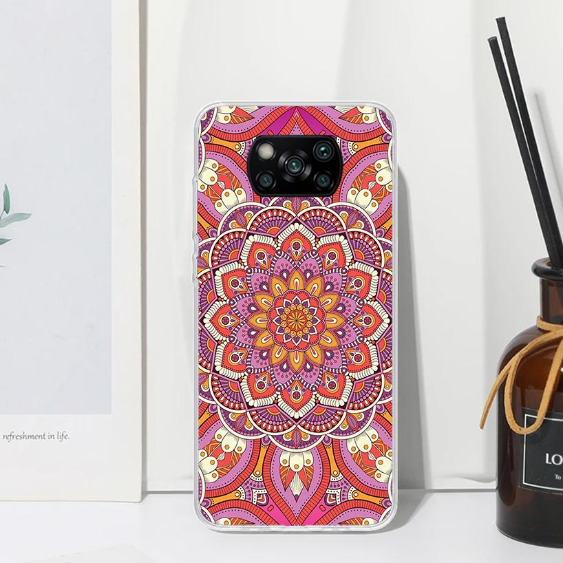 Totem Mandala Colorful Flower Phone Case For Xiaomi Poco X7 X6 X5 M7 M8 Pro F7 Ultra Redmi 15C 15 13C 13 12C 12 10 10C 10A Art F