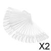 2x 24 Pieces Tips Nail Polish Color False Display Chart Sticks