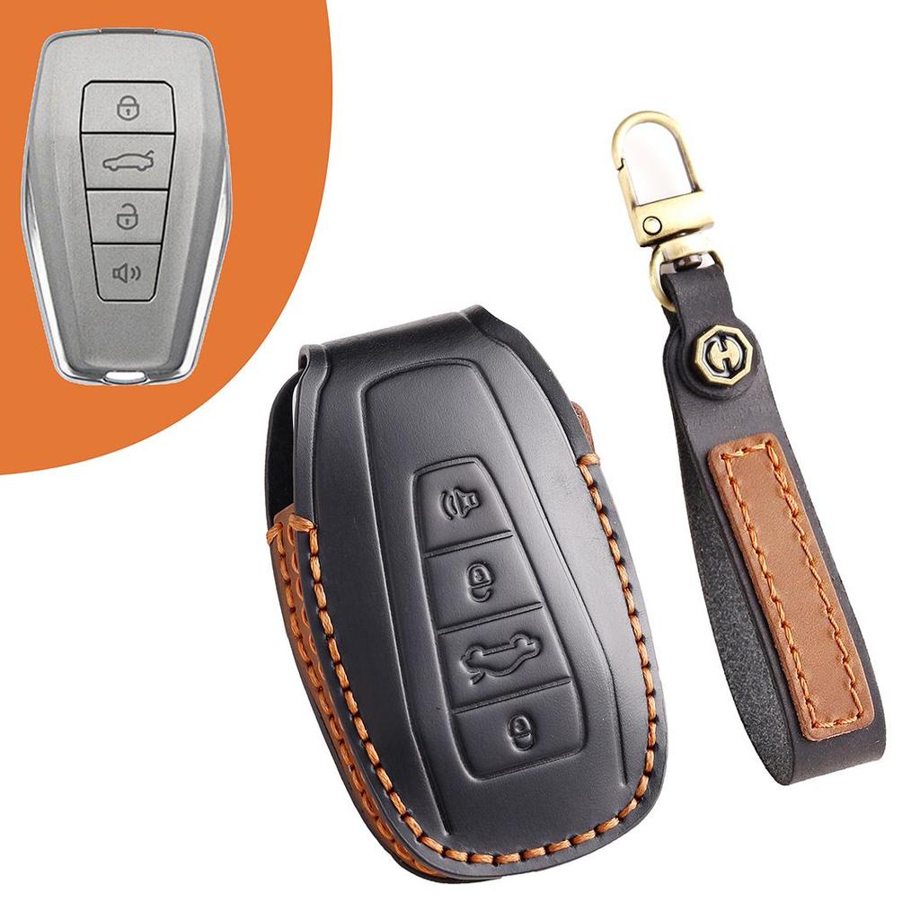 Suitable for Geely Binyu  Handmade Cowhide High-End Car Key Cover
