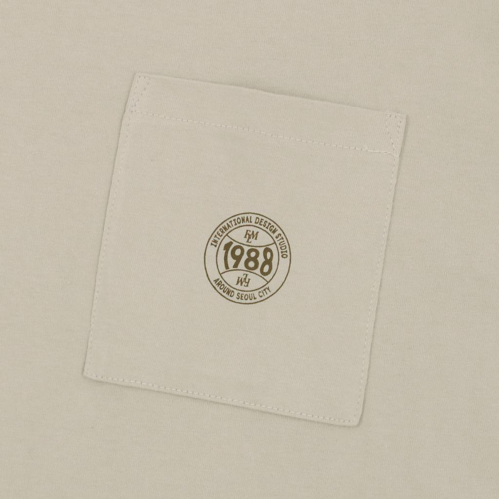 FILLUMINATE Oversized Pocket Coin T-Shirt - Beige