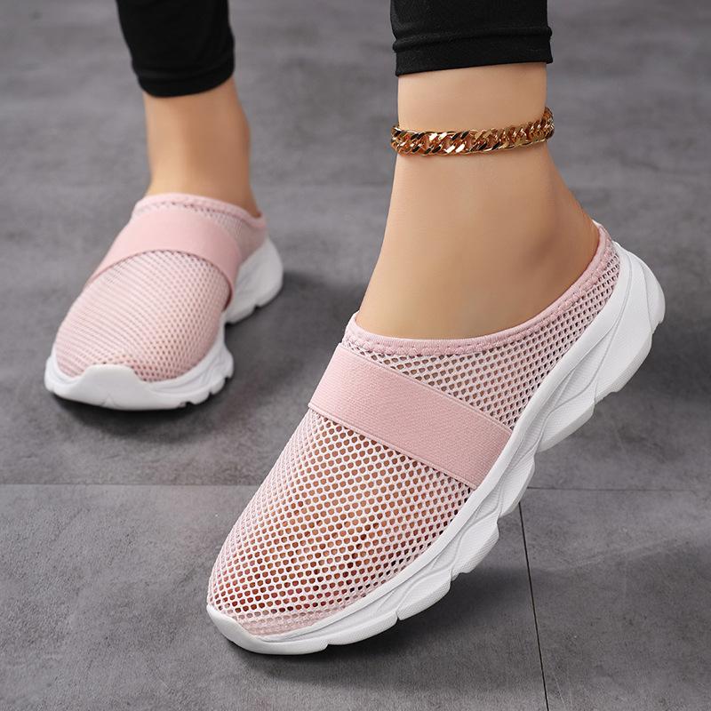 Cool slippers women's autumn new casual bag head mesh slippers fashionable and versatile