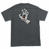 Santa Cruz SCREAMING HAND Skateboard T Shirt CHARCOAL HEATHER w/GREY Hand