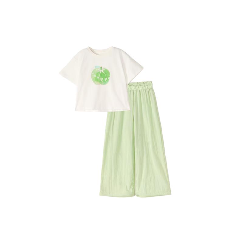 Desha Girls  Green Apple Summer Casual Set 110