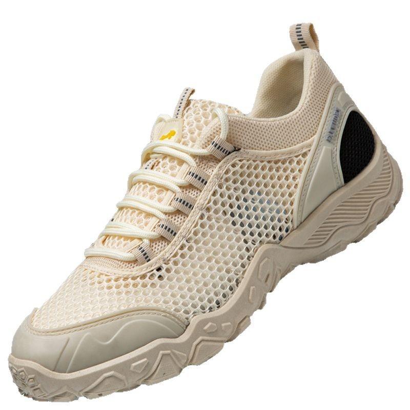 Shoes Men's Summer New Breathable Hollow Hole Shoes Outdoor Wading Shoes Large Size Men's Mesh Sneakers