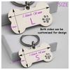 Personalized Customized Cute Pet Name Tag Stainless Steel Pet Cat And Dog Name Card Pet Collar Pendant Name Tag