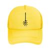 Minimalist  Themed Art Light Bulb Silhouette for   Cultural Design Mesh Baseball Cap