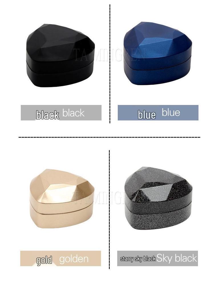 Luxury Heart-Shaped LED Jewelry Box for Rings and Necklaces