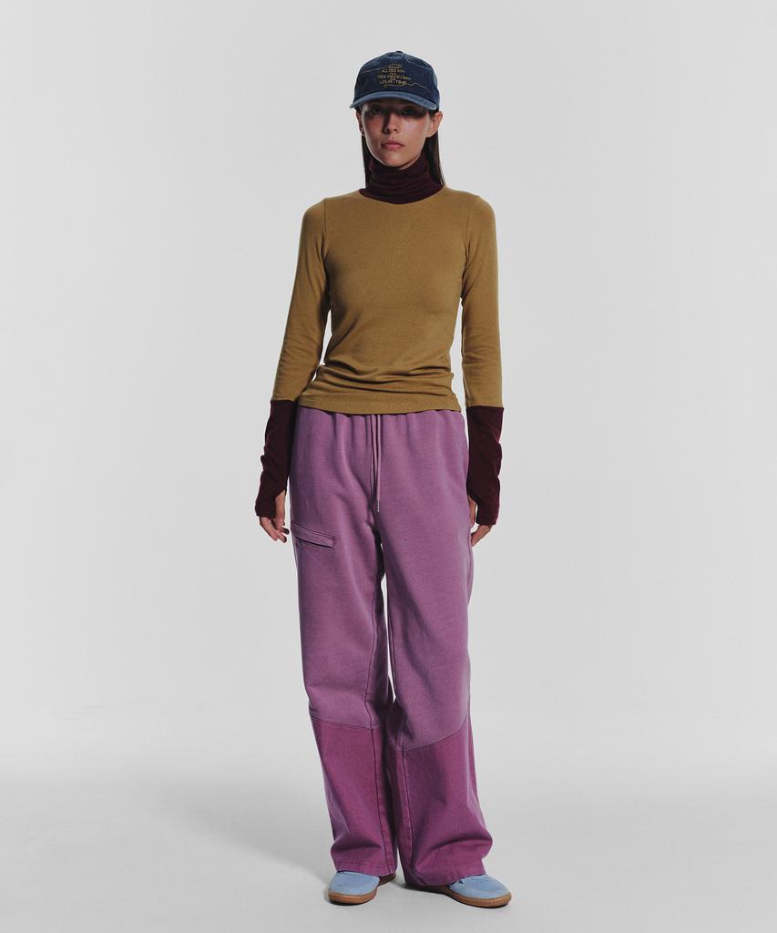 Minasu Track Warmer Color Turtleneck T Shirt_Mustard
