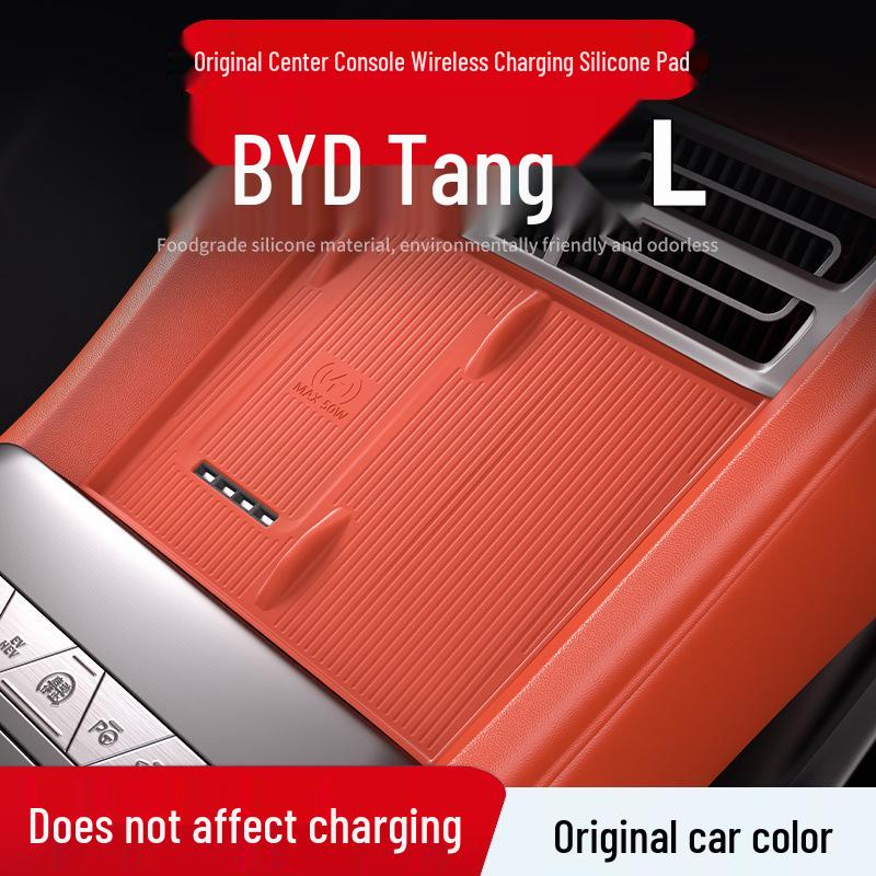 BYD Tang L Wireless Charging Silicone Pads, 25-Model Protective Car Mats, Original Car Color.