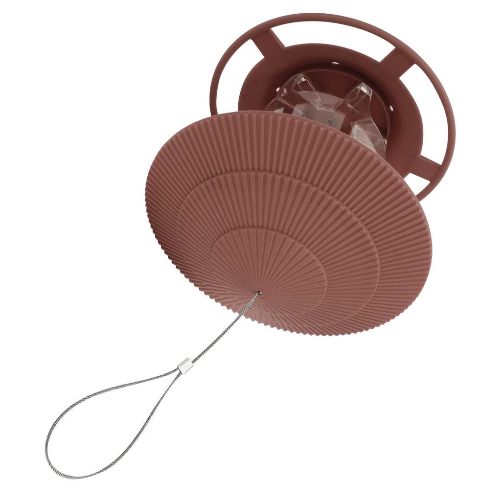 Bird Feeder Roof Hanging Bird Feeder Feeding Tool for Garden Yard Outdoor DecorationBrown