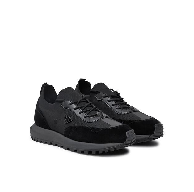 Мужские кроссовки Emporio Armani X4x659 xr105 чёрные