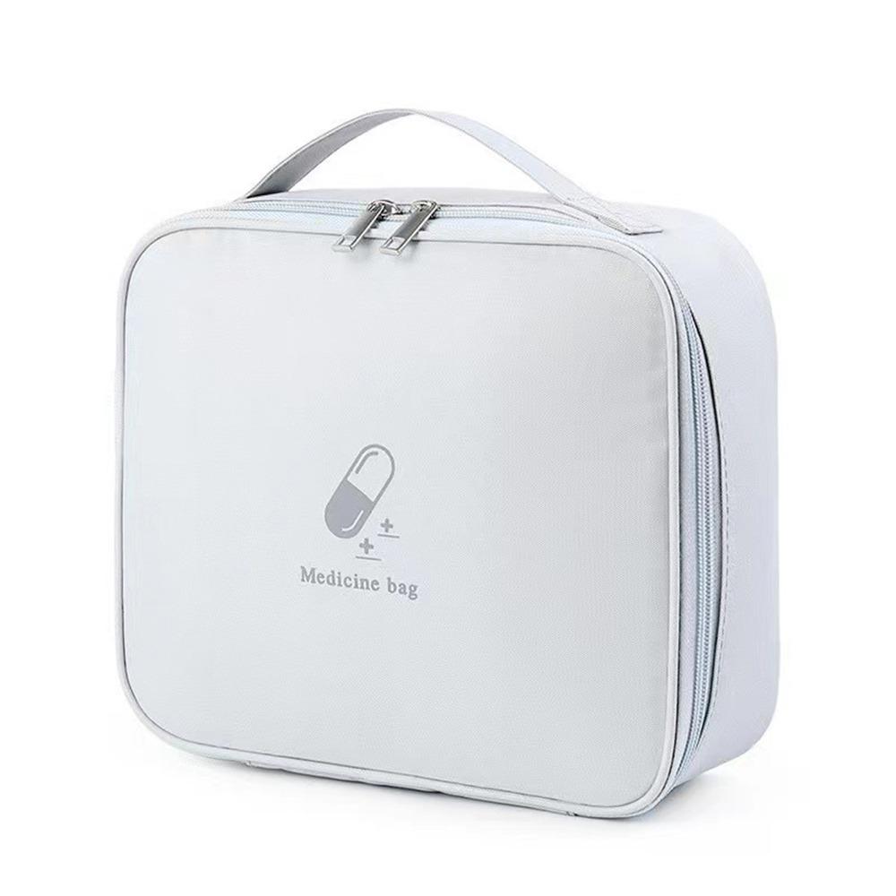 Mehrschichtige Erste-Hilfe-Tasche Rosa/Blau/Grau Aufbewahrungstasche Langlebige Notfallsets Reise