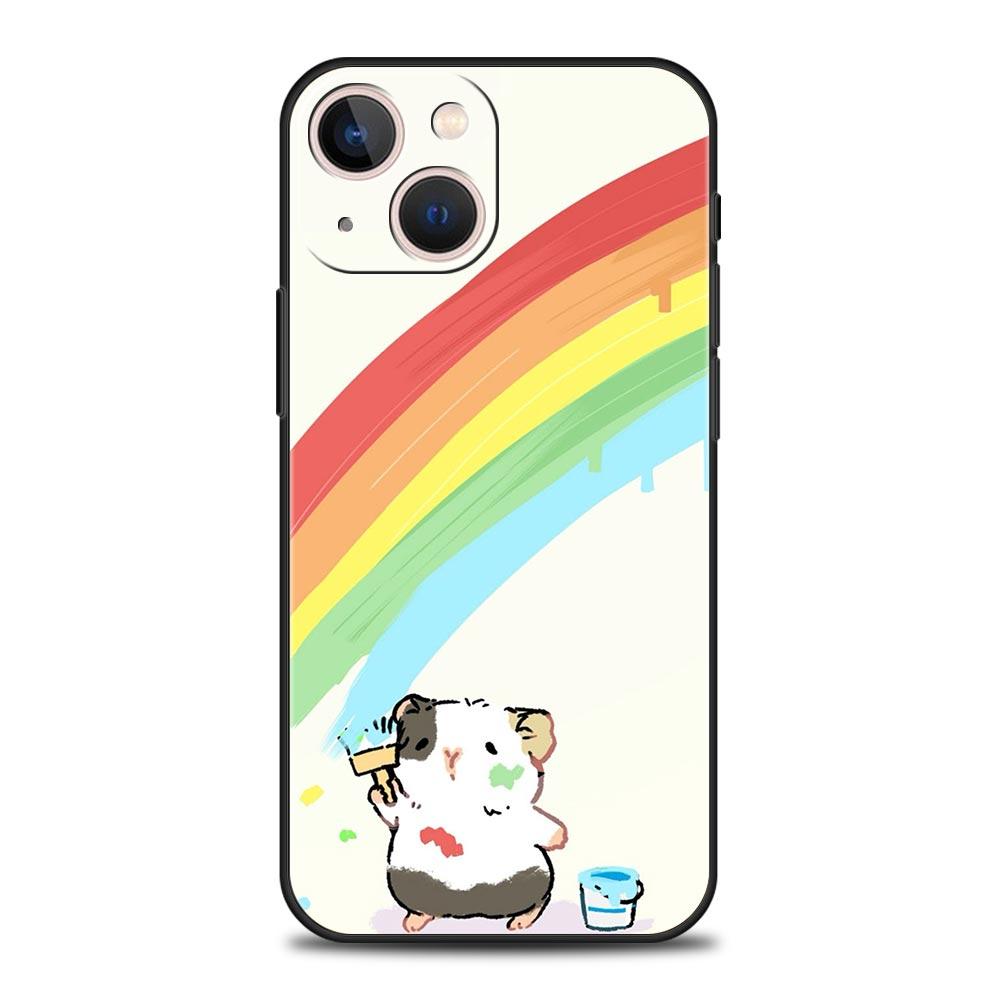 Capa de Celular Fofa de Porquinho da Índia Cavy Para iPhone 16e 15 14 13 12 11 Pro Max XS X XR SE 7 8 Plus Capa iPhone 16 Capa Macia de TPU