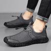 2022 Newest Summer Men'S Shoes Outdoor Casual Shoes Men Sandals Genuine Leather Non-Slip Breathable Mesh Sneakers Men Beach Sandals