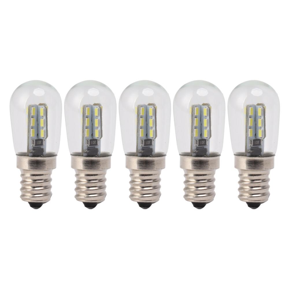 5 Pack E12 LED Bulbs 220V Fridge Lamp Bulbs High Brightness LED Night Light Bulbs Refrigerator