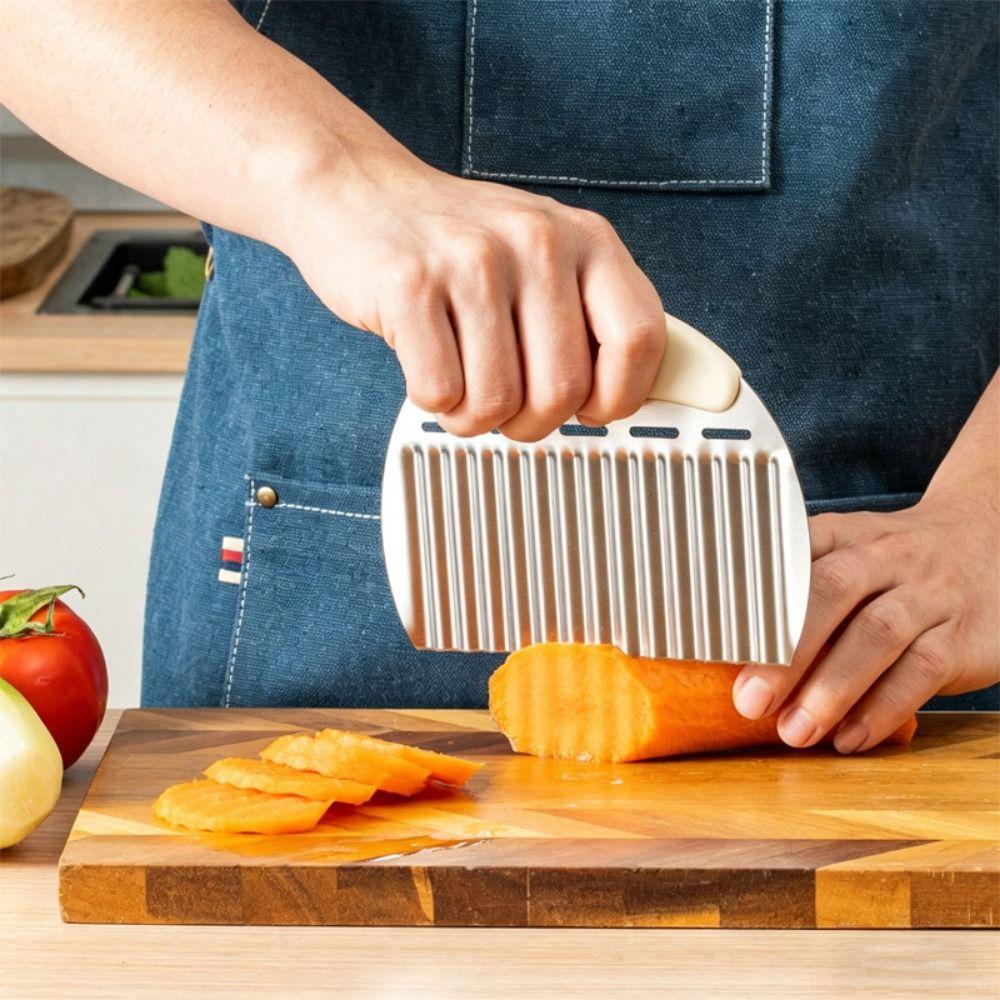 Ergonomic Handle Potato Cutter Wave Shape Potato Slicer French Fries Cutter Cutter Tools
