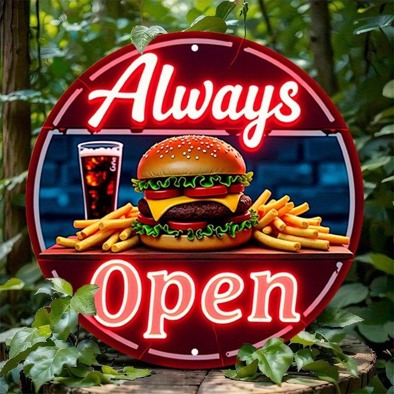 

Food Metal Art Logo for Kitchen Bar Cafe Farm 2D Flat Durable Easy Install