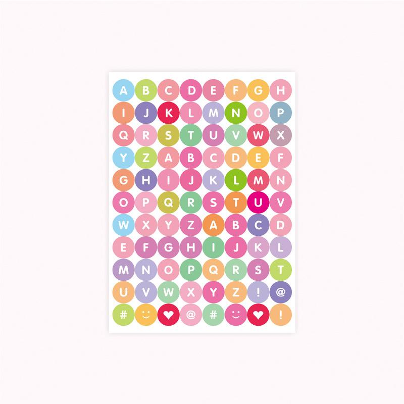 Colorful Small Letter Number Alphabet Kiss Cut  Stickers for Scrapbook Planner Stationery  DIY Arts Crafts