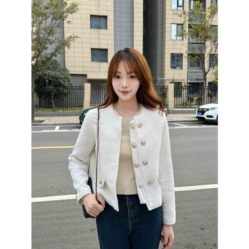 Women S French Style Short Long Sleeve Ladies Outerwear