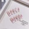 10Pcs French Handmade Press on Nails Candy Color Fake Nails Wearable Stick-on Nails False Nail Uñas Postizas
