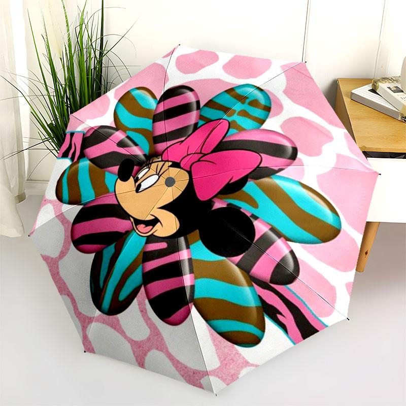 

Trendy Minnie Mouse Pattern Portable Semi-automatic Folding Umbrella – The Perfect Gift for Parents and Friends.