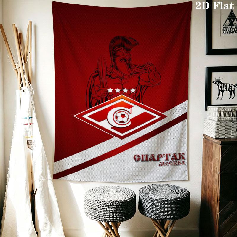 Spartak Moscow Champion Wall Hanging Printed Fabric Blanket Decorative Tapestries for Bedroom Living Room Home Decor