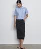 MUSINSA STANDARD WOMAN Women'S Oxford Crop Short Sleeve Shirt [Blue]