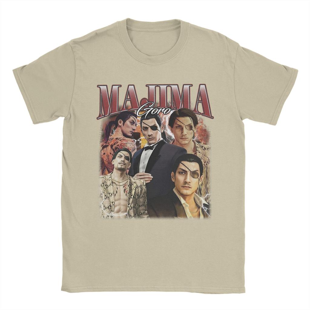 Men TShirt Majima Goro Yakuza Casual Pure Cotton Tees Short Sleeve T Shirt Crewneck Tops Original