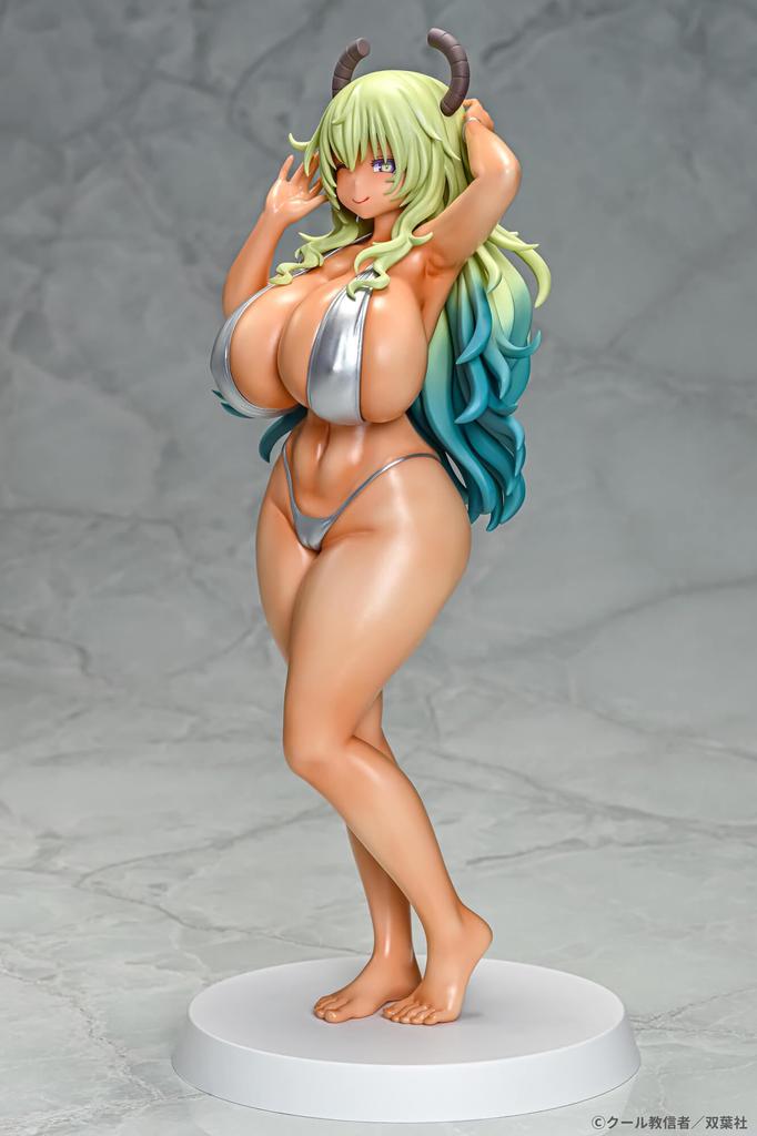 Miss Dragon Maid Lucoa Bikini Style Tanned Scale PVC Painted Complete Figure Q-six Kobayashi's Ver. 1/7