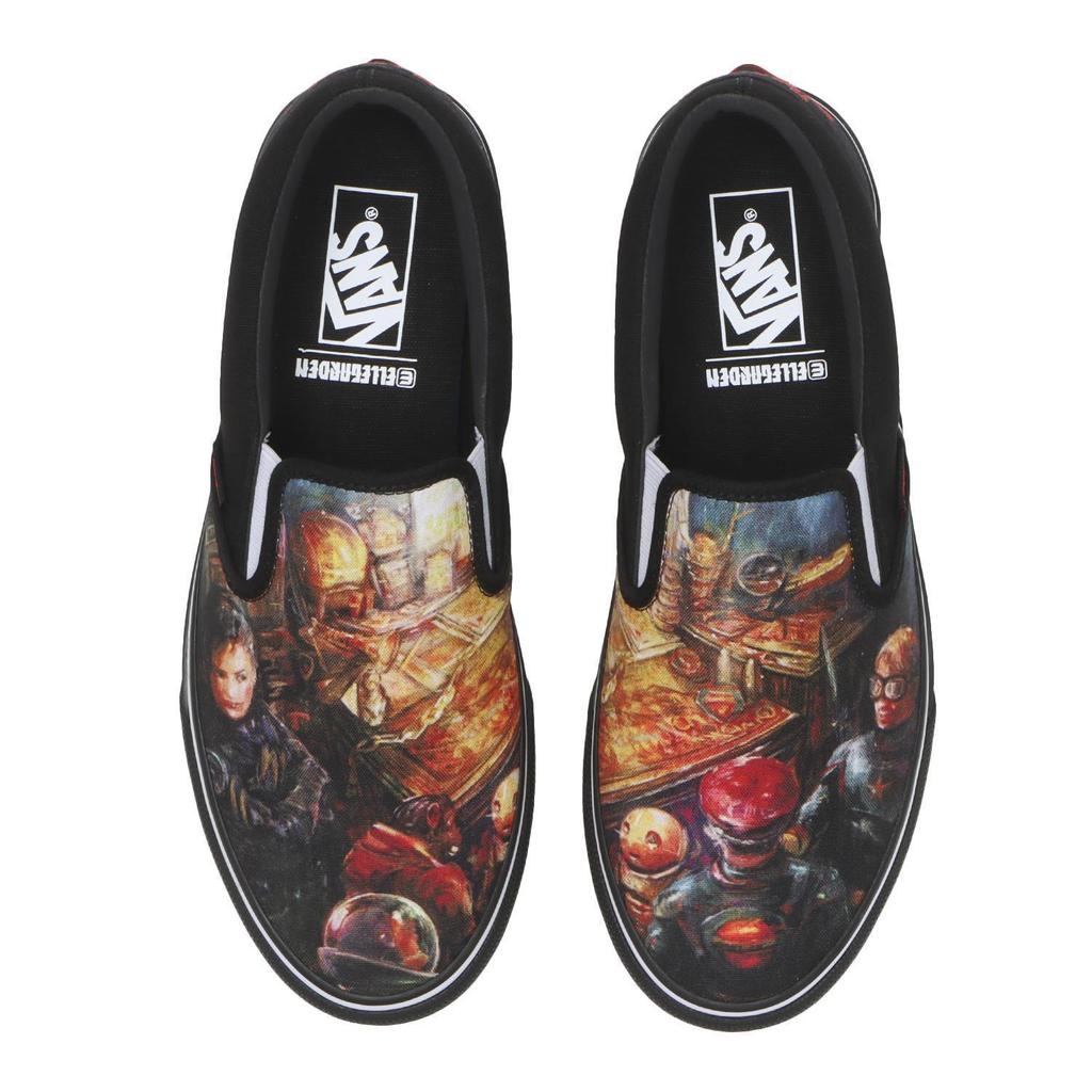 687689-0001 ELLEGARDEN A Vans Slip-On Black Red (V98CF ELLE) (Men's)
