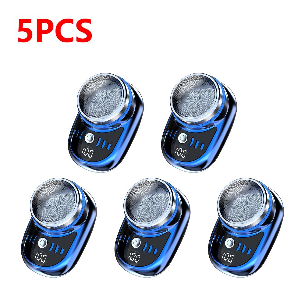 Men Mini Electric Travel Shaver with Digital Display Face Beard Trimmer Washable Rechargeable Shaver Pocket Size Portable Shaver